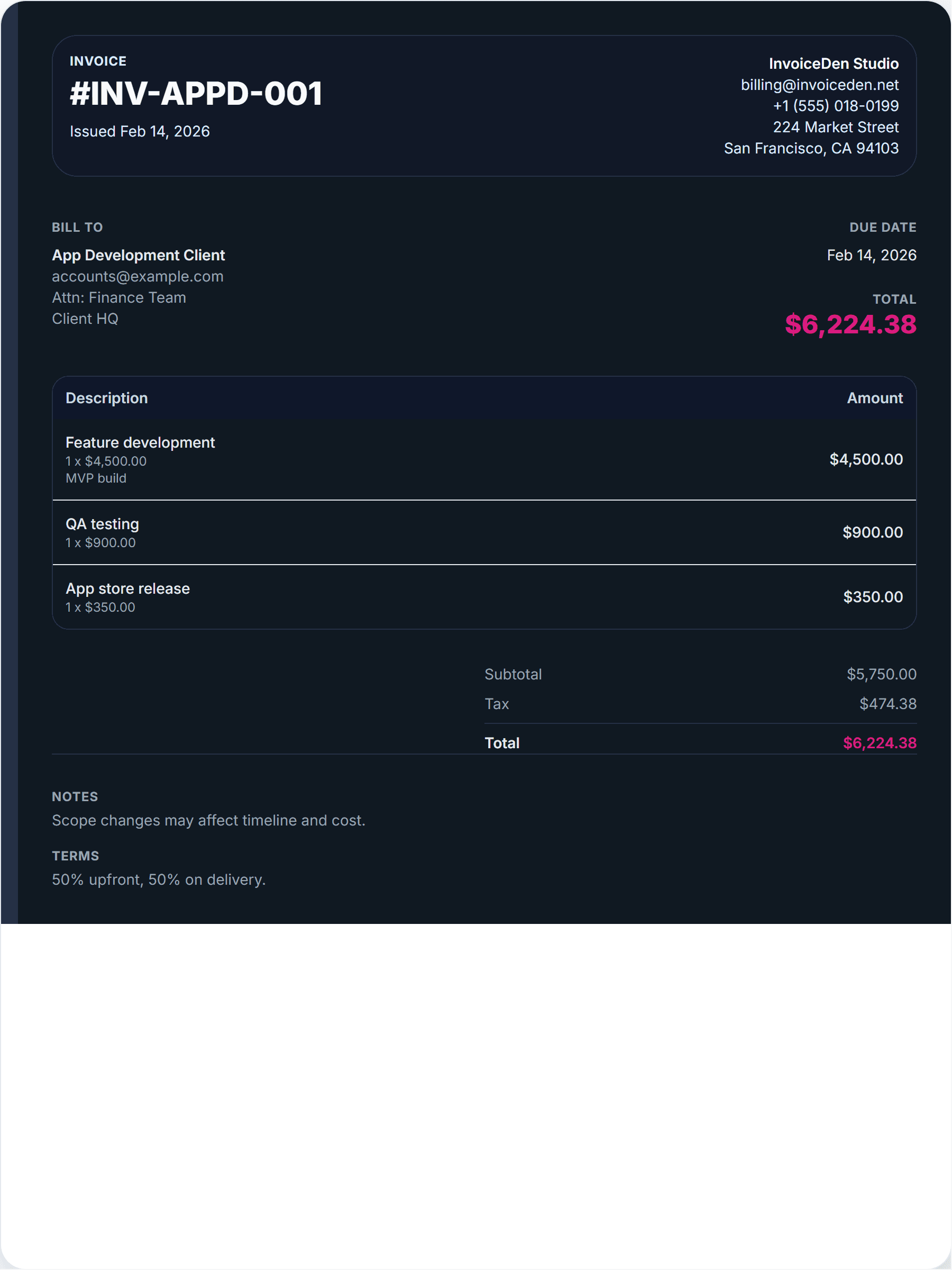 App Development professional template preview