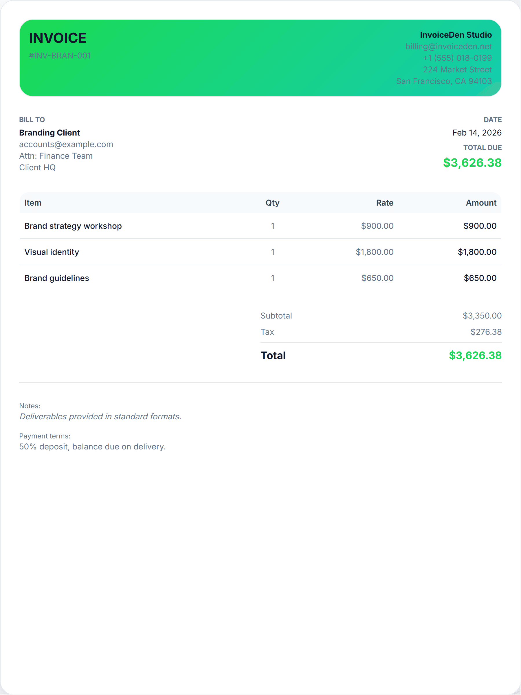 Branding modern template preview