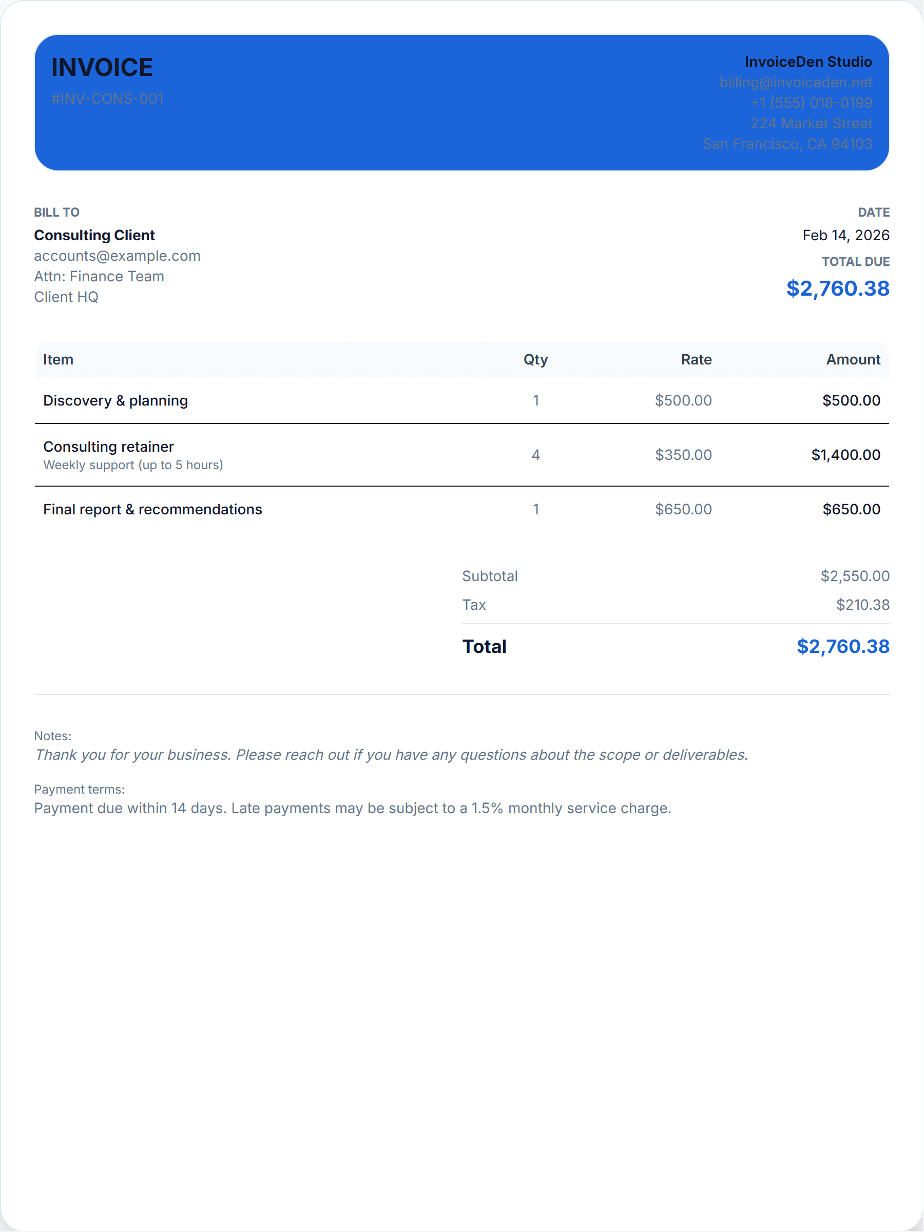 Consulting modern template preview