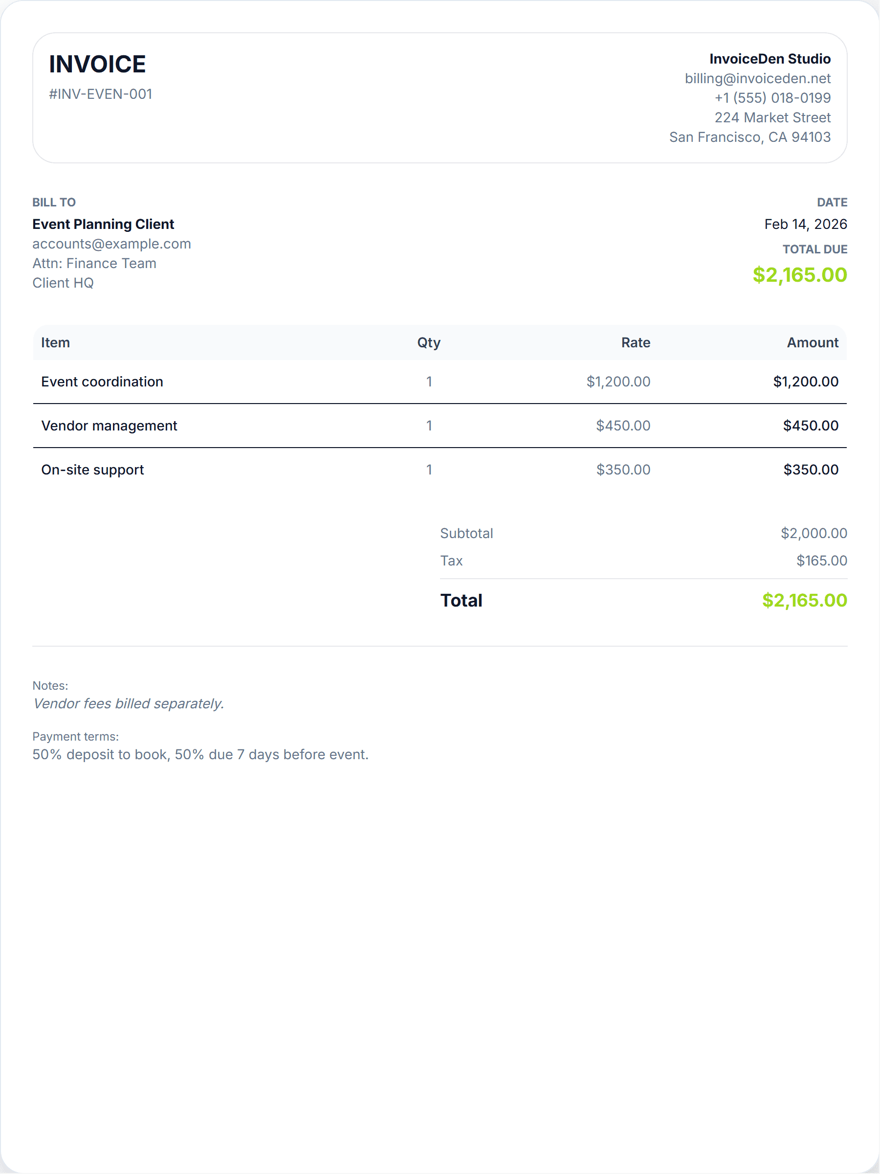 Event Planning modern template preview