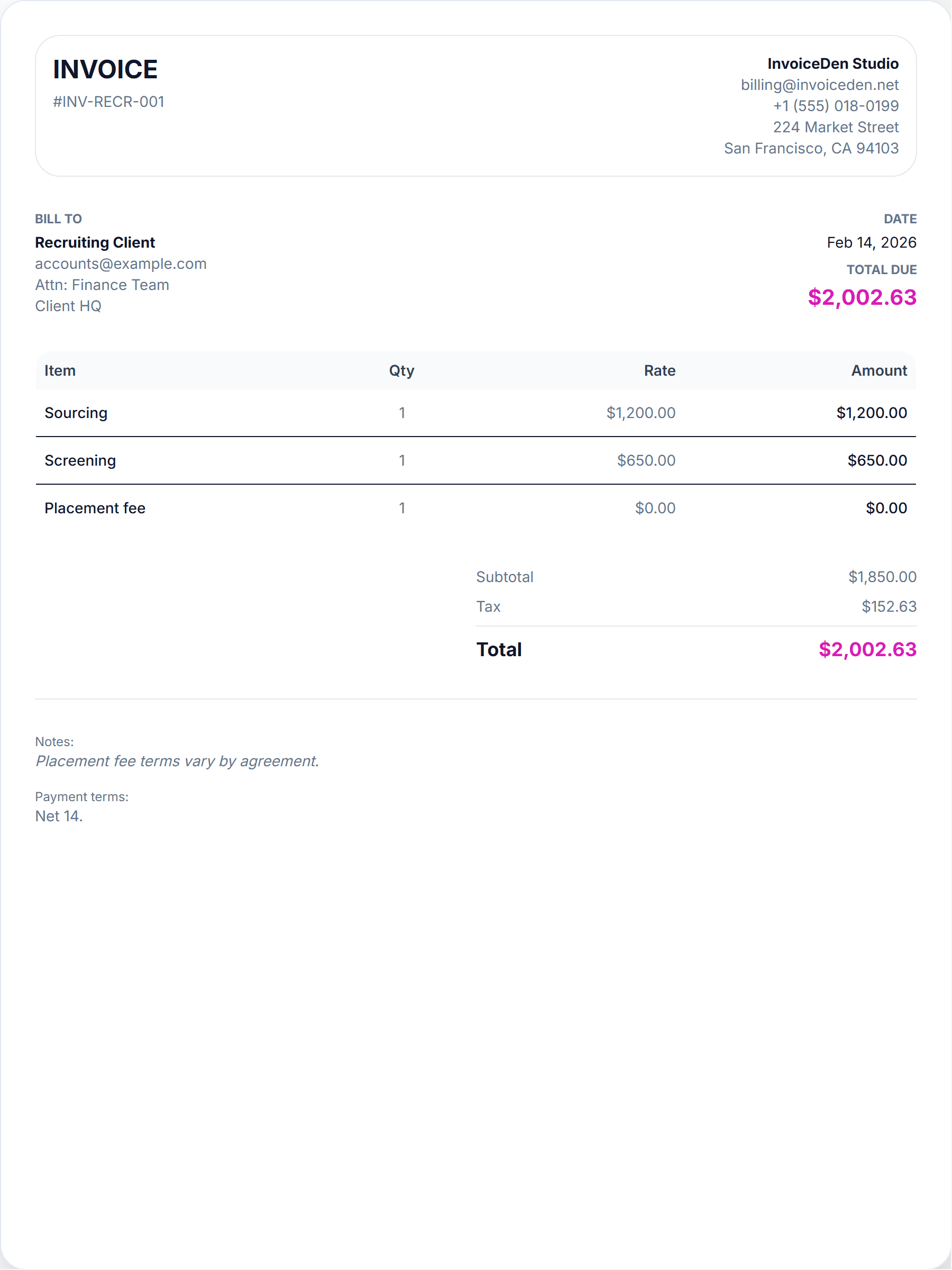 Recruiting modern template preview