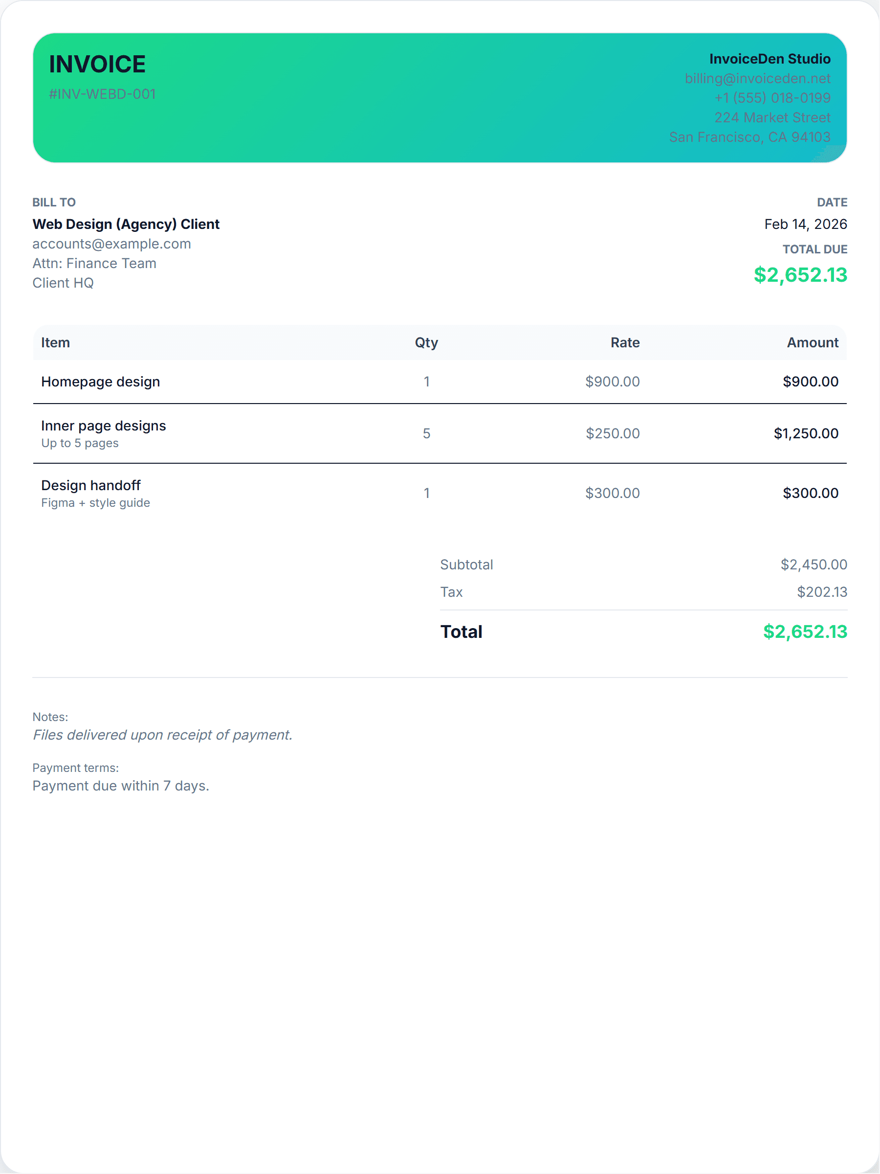 Web Design (Agency) modern template preview