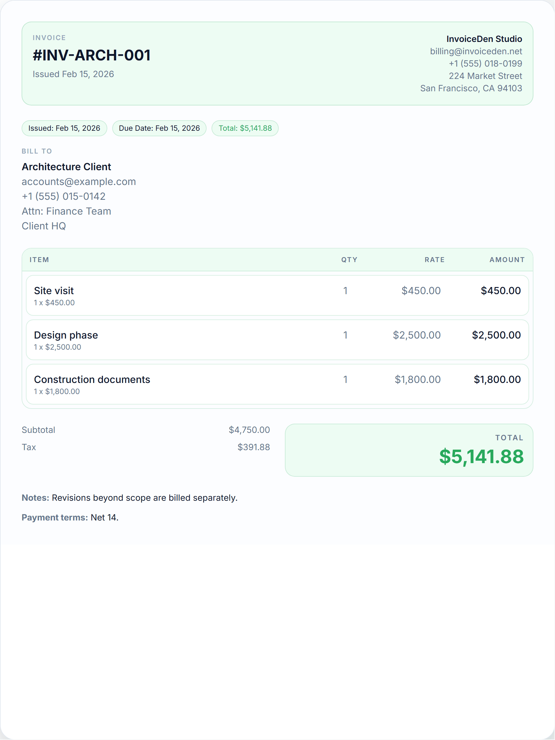 Architecture modern template preview