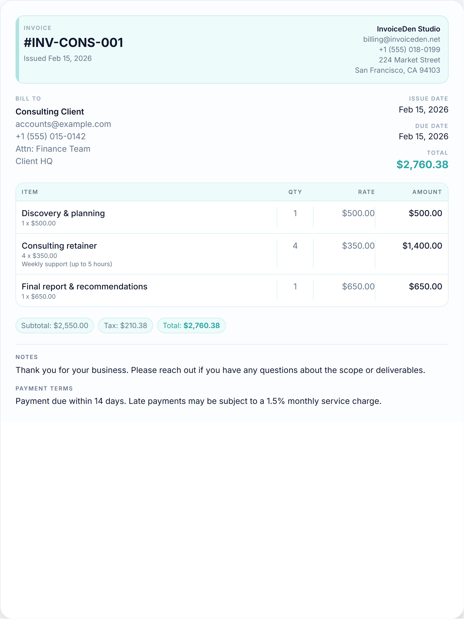 Consulting modern template preview