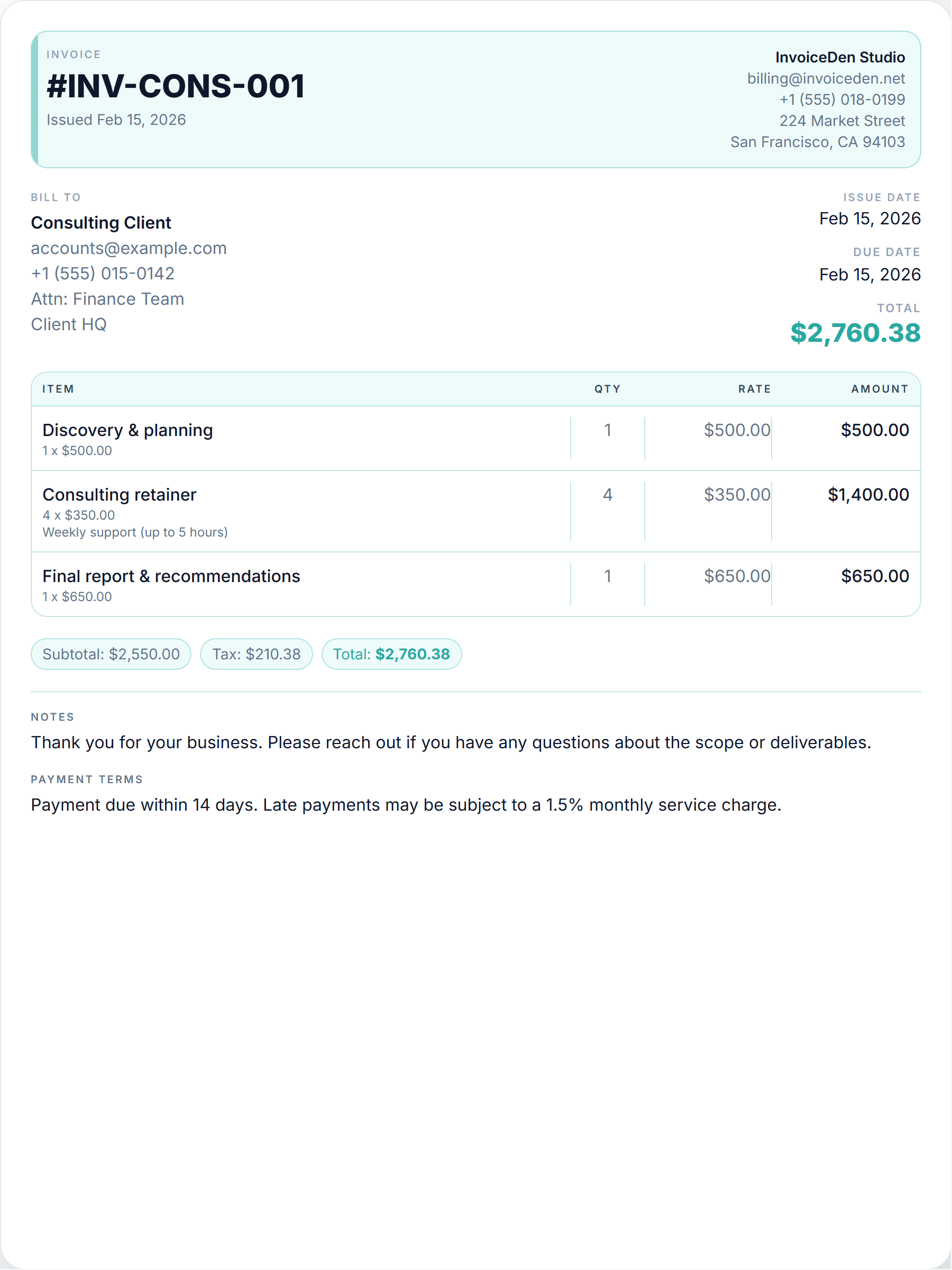 Consulting professional template preview
