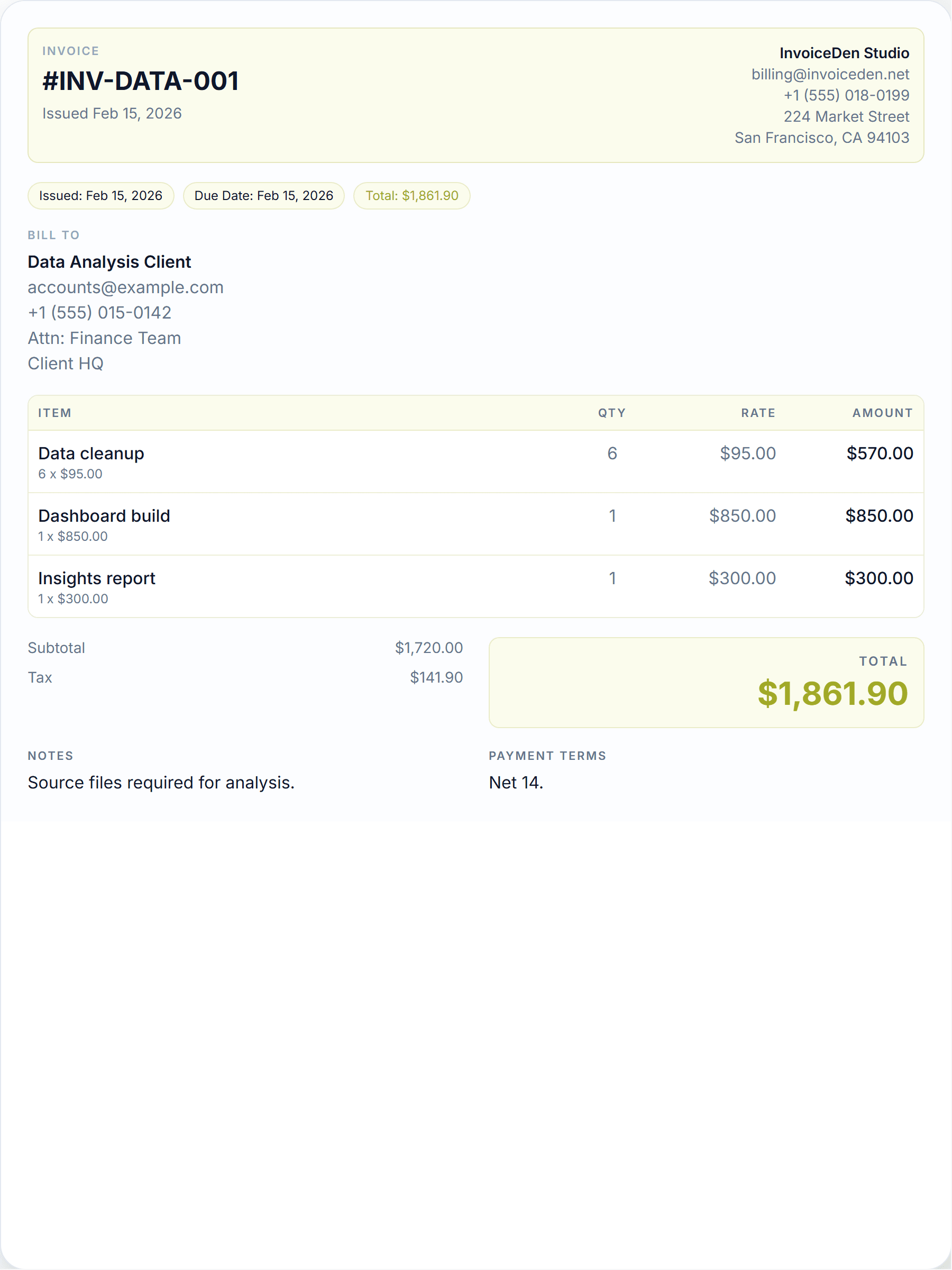 Data Analysis modern template preview
