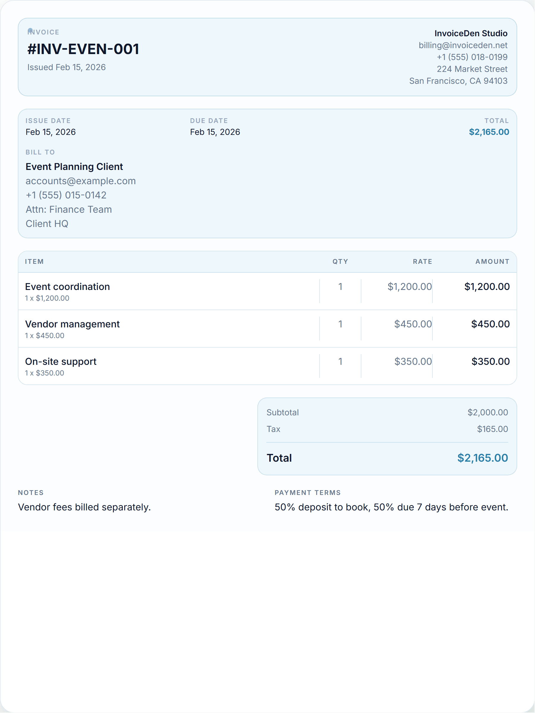 Event Planning modern template preview