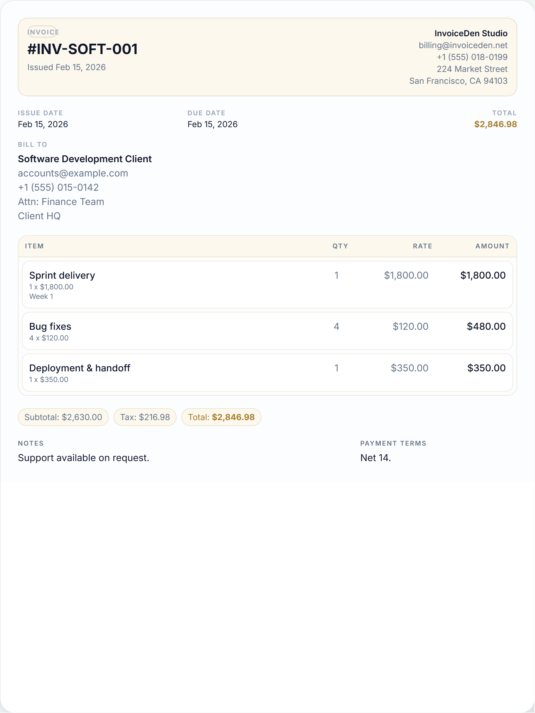 Software Development modern template preview