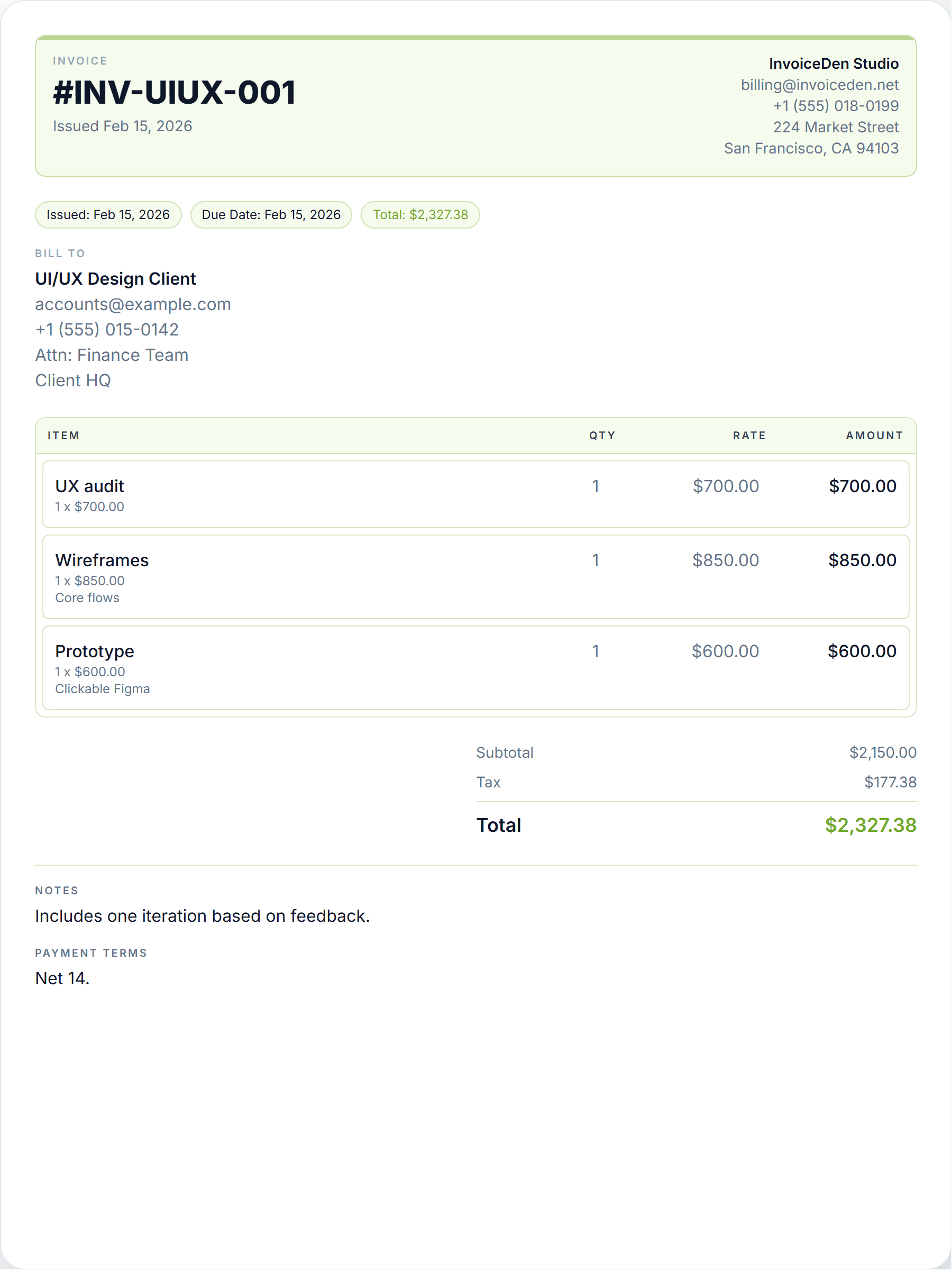 UI/UX Design professional template preview