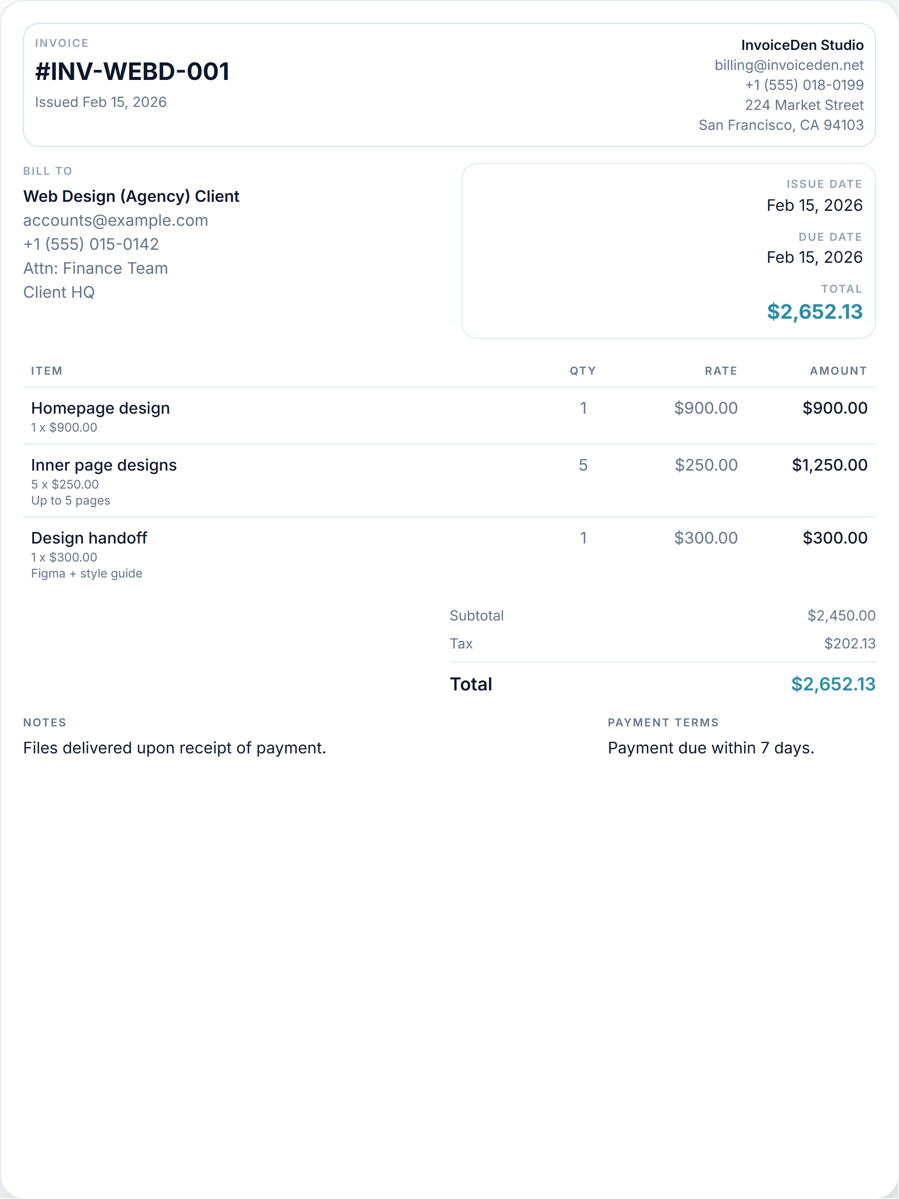 Web Design (Agency) minimal template preview