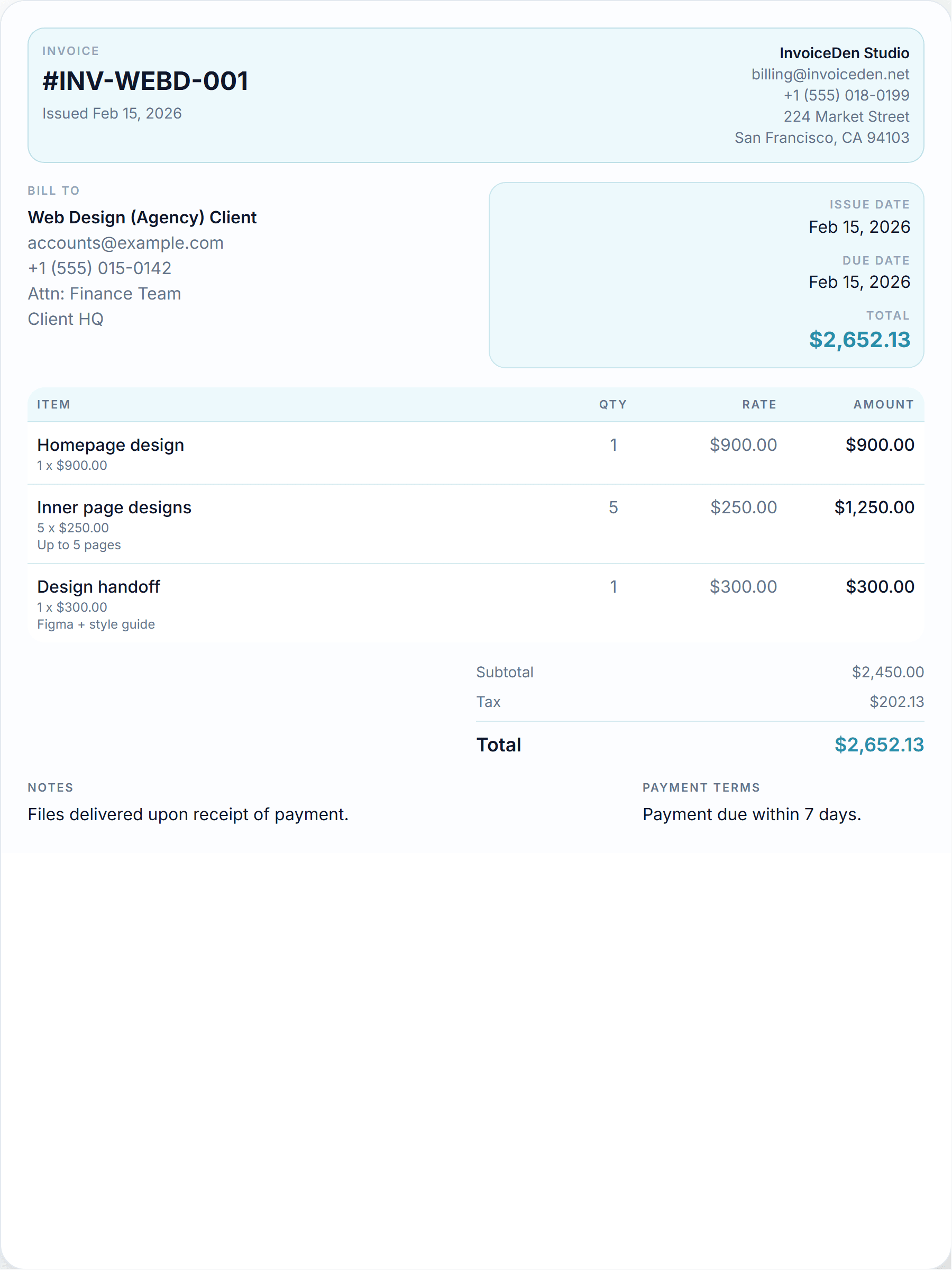 Web Design (Agency) modern template preview