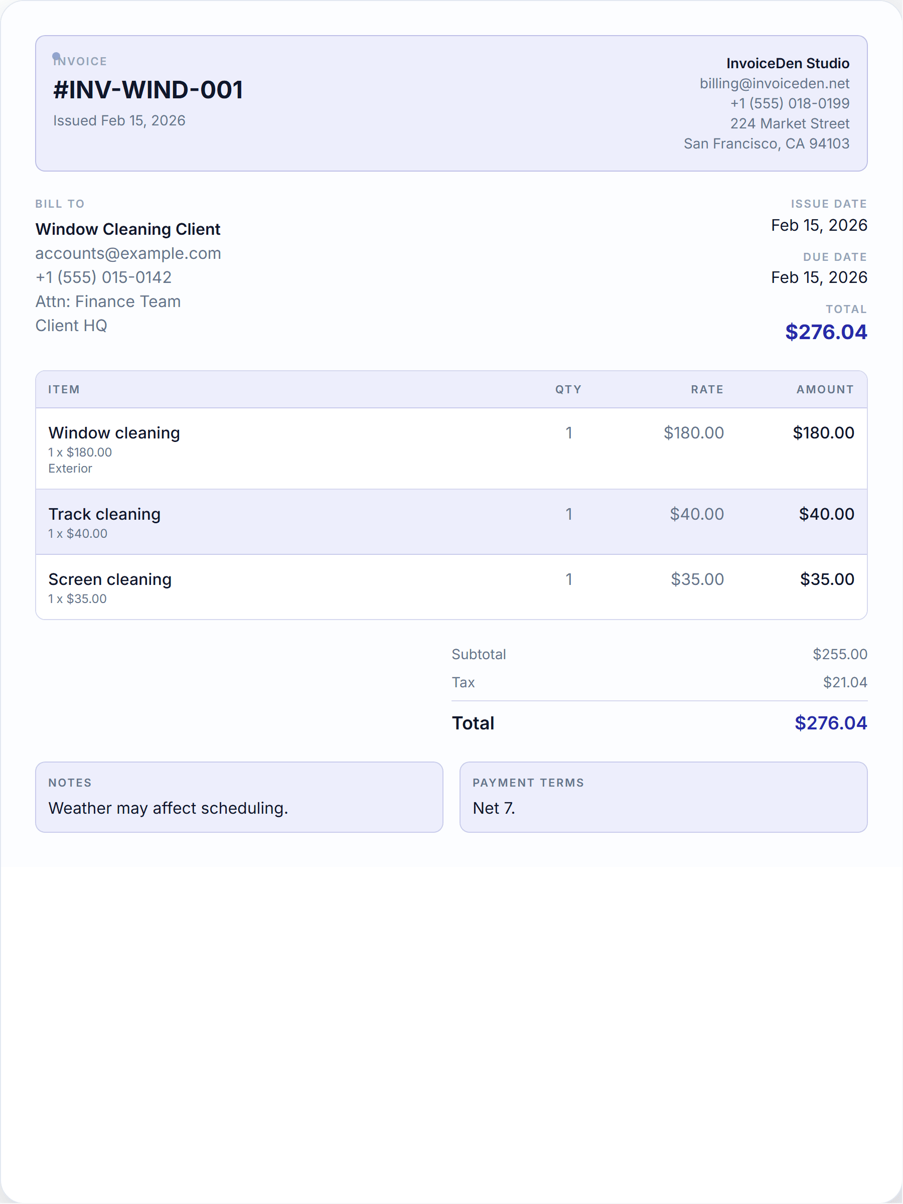 Window Cleaning modern template preview